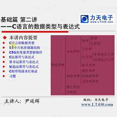 第六讲 C语言数据类型及表达式上--51单片机入门经典视频教程10